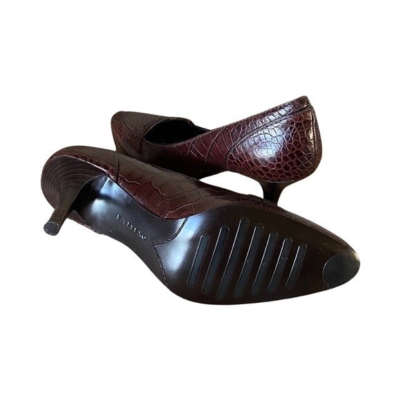 NIB Vintage Enzo Angiolini Alligator Pattern Leather shoes. Brown.  Size 6 - Picture 4 of 10